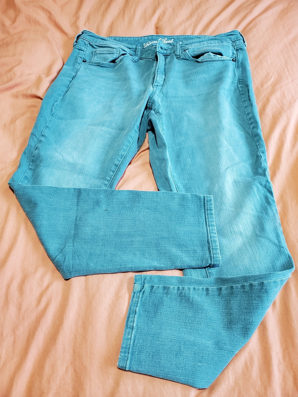 Universal Thread Men's Teal Slim Straight Jeans